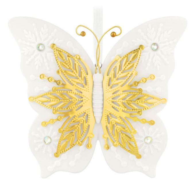 2026 10th Anniversary Brilliant Butterflies Porcelain and Metal Ornament<B> Club Exclusive </B>